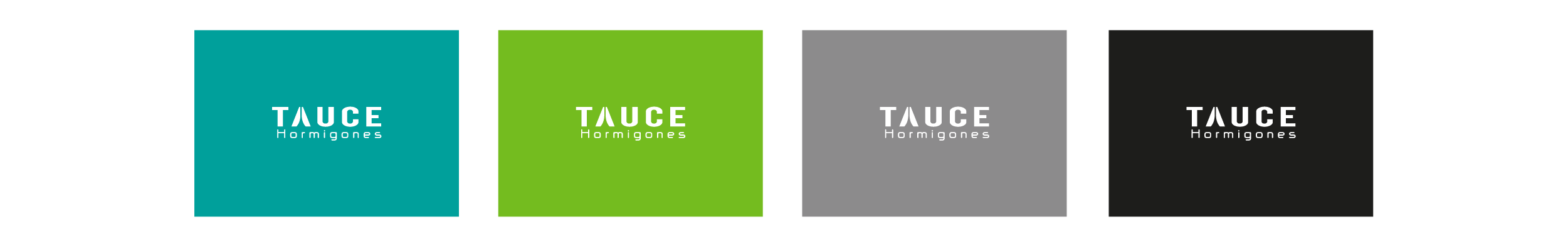 Diseño de diferentes logos para Tauce Hormigones en Tenerife