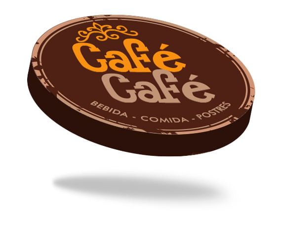 Servicios de rotulación para el café Café Café en Tenerife