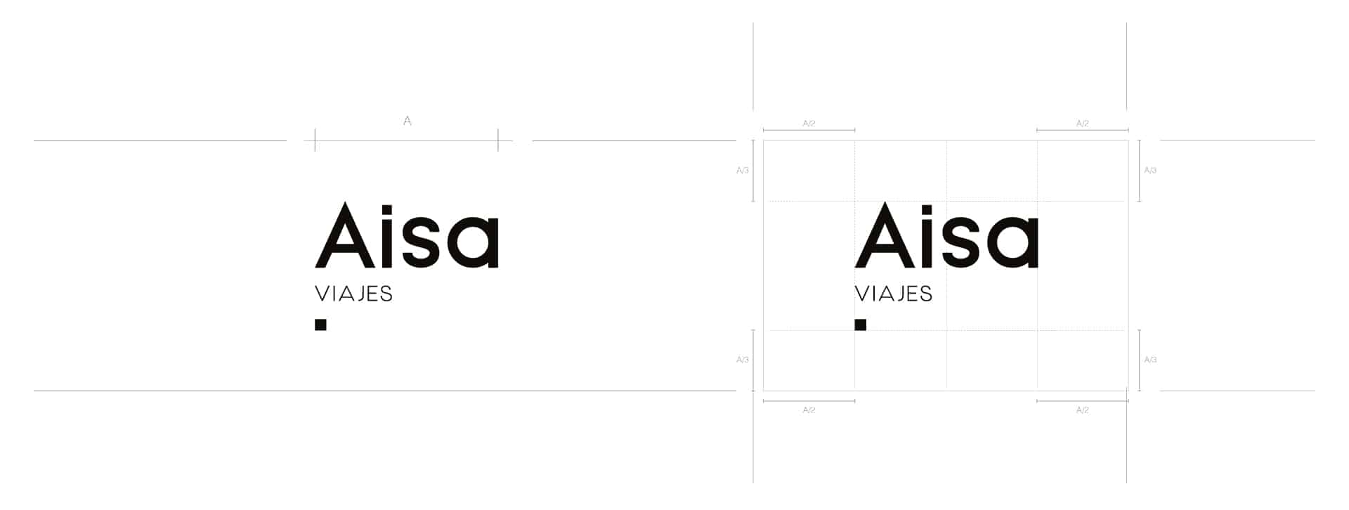 AISA Viajes - Construcción de Logotipo