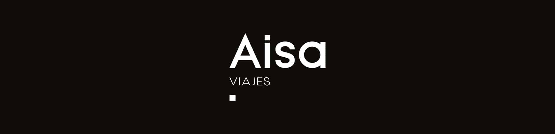 AISA Viajes - Logotipo fondo NEGRO