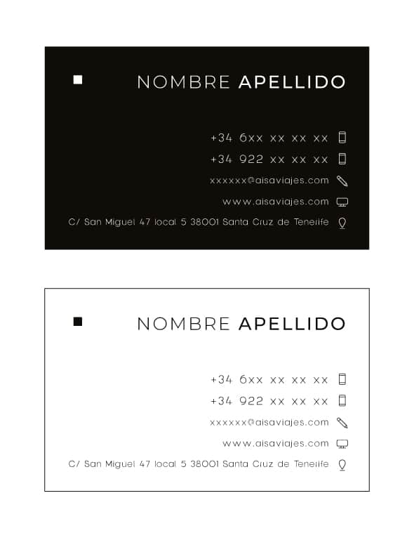 AISA Viajes tarjeta de visita 2